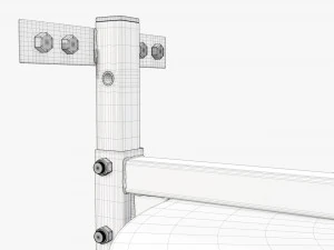 Punching bag with bracket 3D Model