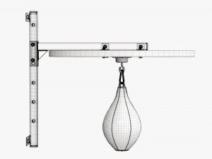 Punching bag with bracket Model 3D