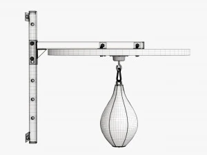 Punching bag with bracket 3D Model