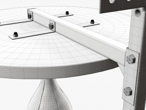 Punching bag with bracket Model 3D