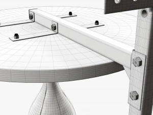 Punching bag with bracket 3D Model