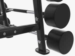 Rubber barbell set on rack Modelo 3D