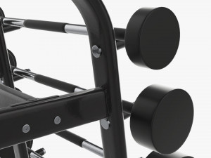 Rubber barbell set on rack Modelo 3D