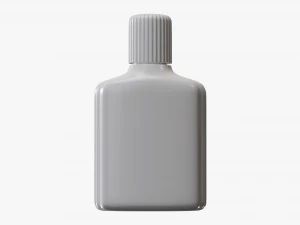 Small plastic bottle 01 3D Model