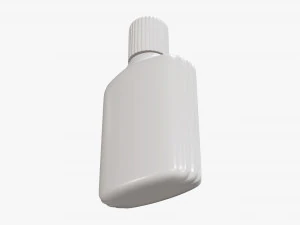 Small plastic bottle 01 3D Model
