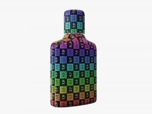 Small plastic bottle 01 3D Model