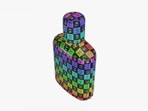 Small plastic bottle 01 3D Model