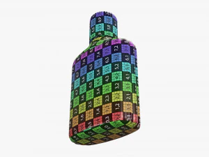 Small plastic bottle 01 3D Model