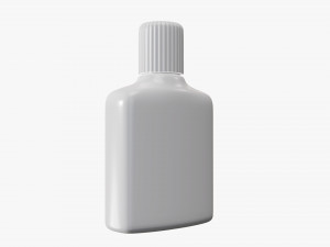Small plastic bottle 02 3D Model