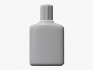 Small plastic bottle 02 3D Model