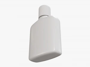 Small plastic bottle 02 3D Model