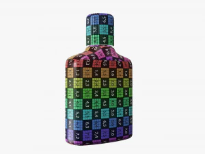 Small plastic bottle 02 3D Model