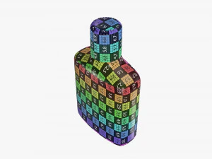 Small plastic bottle 02 3D Model