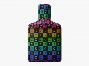 Small plastic bottle 02 3D Model