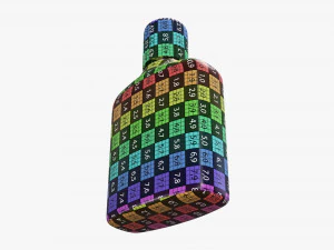 Small plastic bottle 02 3D Model