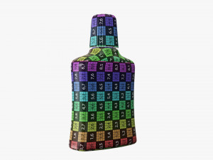 Small plastic bottle 03 3D Model