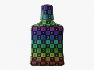 Small plastic bottle 03 3D Model