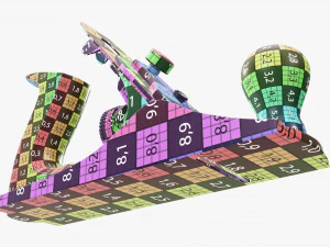 Wygładzanie ręcznej płaszczyzny ławki Model 3D