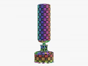 Standing boxing punch bag 3D Model
