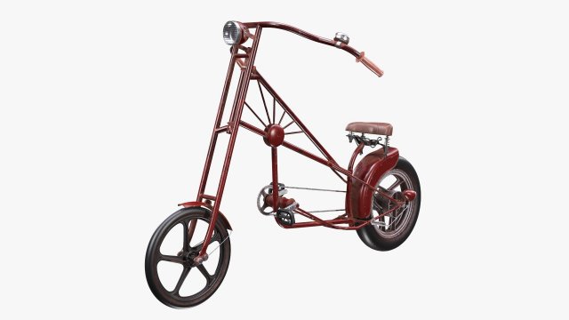 Stylized vintage bicycle 3D Model .c4d .max .obj .3ds .fbx .stl .blend 