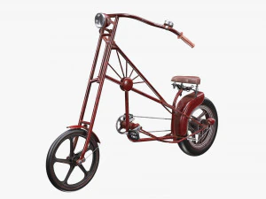 Bicicletta d'epoca stilizzata Modello 3D