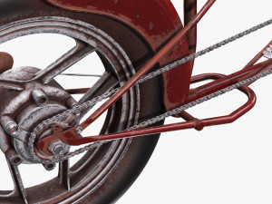 Stylized vintage bicycle 3D Model