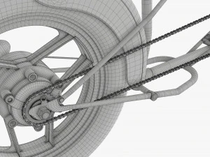 Stylized vintage bicycle 3D Model