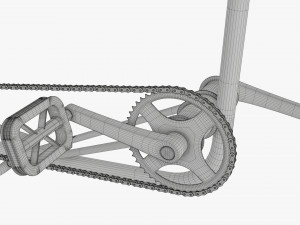Stylized vintage bicycle 3D Model