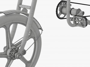 Stylized vintage bicycle 3D Model
