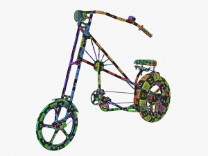 Stylized vintage bicycle 3D Model