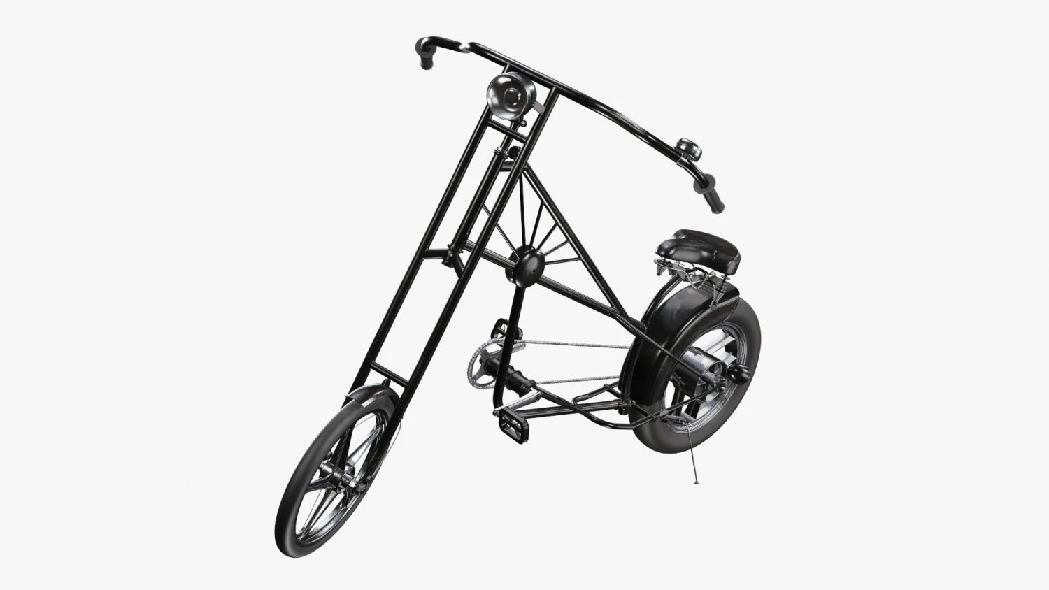 Stylized vintage bicycle 02 3D Model .c4d .max .obj .3ds .fbx .stl .blend 