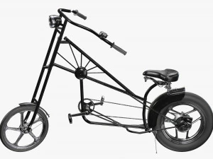 Stylized vintage bicycle 02 3D Model