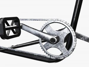 Stylized vintage bicycle 02 3D Model