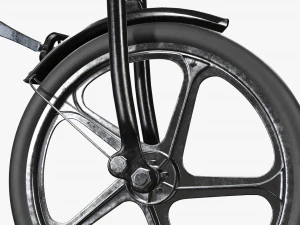 Stylized vintage bicycle 02 3D Model