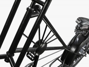 Stylized vintage bicycle 02 3D Model