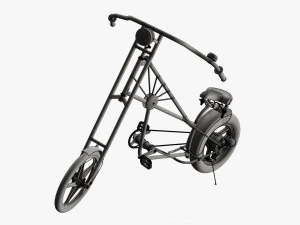 Stylized vintage bicycle 02 3D Model