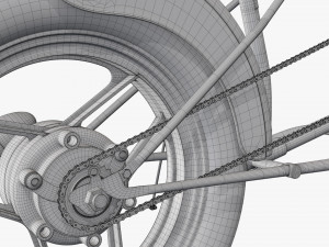 Stylized vintage bicycle 02 3Dモデル