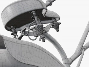 Stylized vintage bicycle 02 3D Model