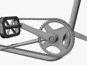 Stylized vintage bicycle 02 3D Model