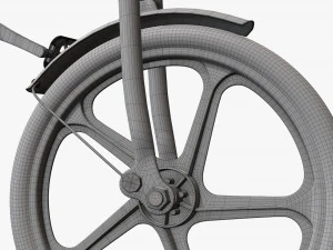 Stylized vintage bicycle 02 3D Model