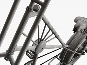 Stylized vintage bicycle 02 3D Model