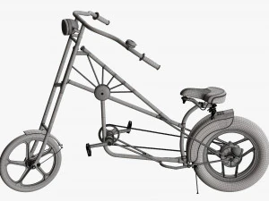 Stylized vintage bicycle 02 3D Model