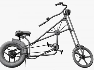 Stylized vintage bicycle 02 3D Model