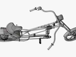 Stylized vintage bicycle 02 3D Model