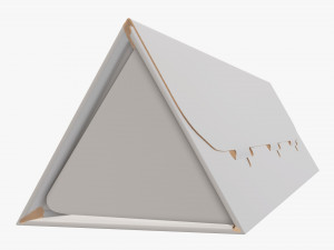 Triangular tube cardboard box 3D Model
