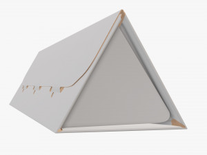 Triangular tube cardboard box 3D Model