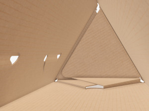 Triangular tube cardboard box 3D Model