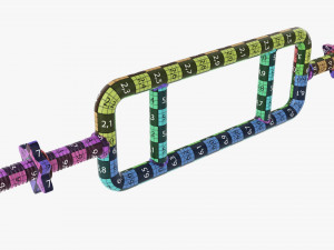 Triceps weight bar 3D Model