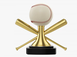 Taco de bola de beisebol trof&eacute;u Modelo 3D