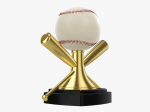 Taco de bola de beisebol trof&eacute;u Modelo 3D